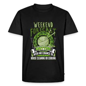 Weekend Forecast - Knitting - EN - T-shirt Premium bio Homme - noir - Devant - Nico (187cm)