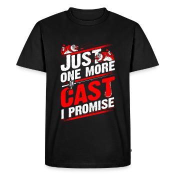 Just 1 more Cast - Fishing - EN - Men's Premium Organic T-Shirt - black - Front - Nico (187cm)