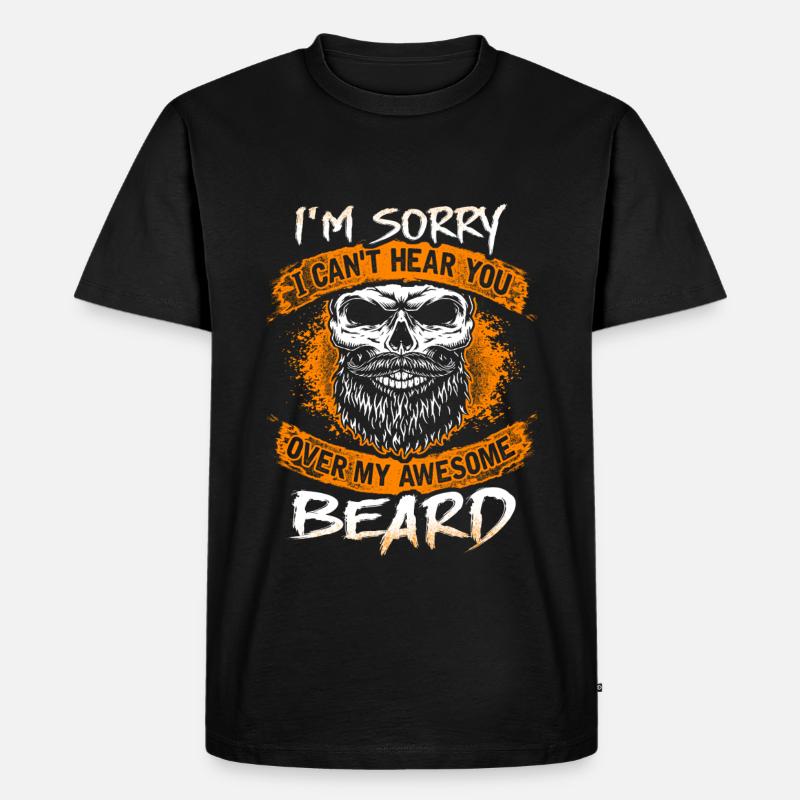 My awesome beard - EN - Männer Premium Bio T-Shirt - Schwarz