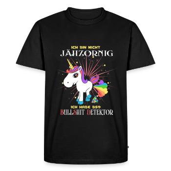 Einhorn Bullshit-Detektor - T-shirt Premium bio Homme - noir - Devant - Nico (187cm)