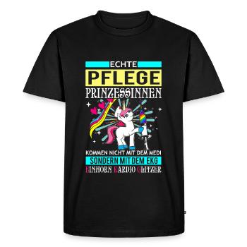 Licorne - soins princesse - T-shirt Premium bio Homme - noir - Devant - Nico (187cm)