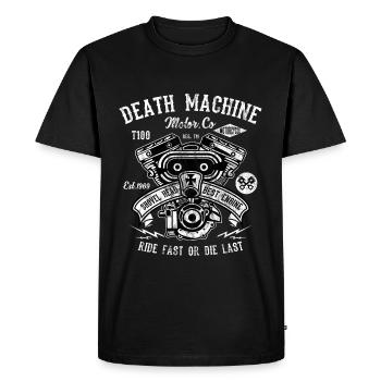 RIDE OR DIE FAST - moto et motards shirt design - T-shirt Premium bio Homme - noir - Devant - Nico (187cm)