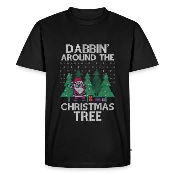 Dabbing Santa Dab Ugly Christmas Sweater - Men's Premium Organic T-Shirt - black - Front - Nico (187cm)