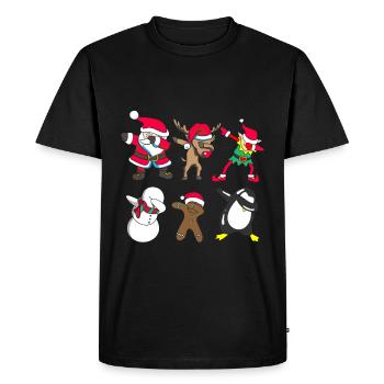 Dabbing Santa DAB reindeer Elf Christmas gift - Men's Premium Organic T-Shirt - black - Front - Nico (187cm)