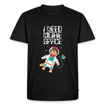 I Need More Space - Otter Illustration - Men's Premium Organic T-Shirt - black - Front - Nico (187cm)