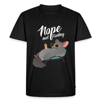 Nope Not Today - Chinchilla Chillin - Men's Premium Organic T-Shirt - black - Front - Nico (187cm)