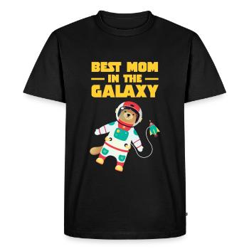 Best Mom In The Galaxy - Otter - Men's Premium Organic T-Shirt - black - Front - Nico (187cm)