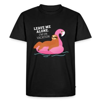 Leave Me Alone. I'm On Vacation. - Men's Premium Organic T-Shirt - black - Front - Nico (187cm)