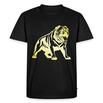 Silhouette de chien bouledogue - T-shirt Premium bio Homme - noir - Devant - Nico (187cm)