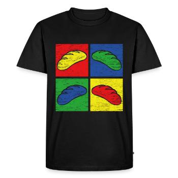 Pain - T-shirt Premium bio Homme - noir - Devant - Nico (187cm)