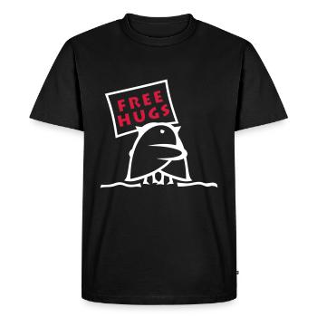 TWEETLERCOOLS - ÉTREINTES LIBRES - T-shirt Premium bio Homme - noir - Devant - Nico (187cm)
