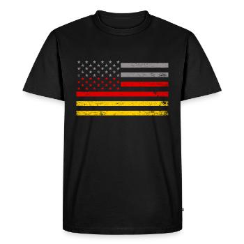 American German - Männer Premium Bio T-Shirt - Schwarz - Vorne - Nico (187cm)