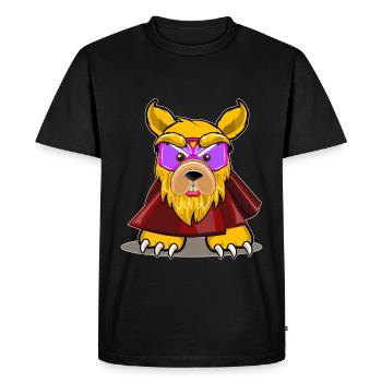 Hipster Terrier Doodle Art - Men's Premium Organic T-Shirt - black - Front - Nico (187cm)