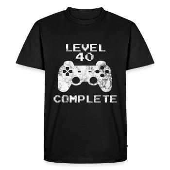 Anniversaire 40 cadeau de jeu de chemise homme - T-shirt Premium bio Homme - noir - Devant - Nico (187cm)