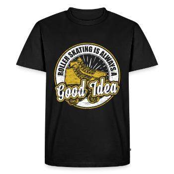 Roller skating Roller skates - Men's Premium Organic T-Shirt - black - Front - Nico (187cm)
