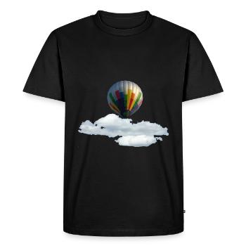 Ballon à air chaud - T-shirt Premium bio Homme - noir - Devant - Nico (187cm)
