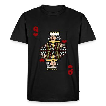 Cœur Lady Poker Card Costume d'Halloween Drôle - T-shirt Premium bio Homme - noir - Devant - Nico (187cm)