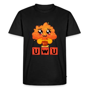 UwU periodic elements kawaii uranium drole - Men's Premium Organic T-Shirt - black - Front - Nico (187cm)