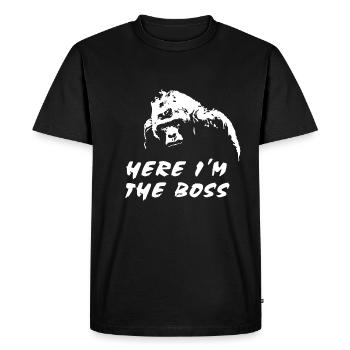 Gorilla - Monkey - Men's Premium Organic T-Shirt - black - Front - Nico (187cm)