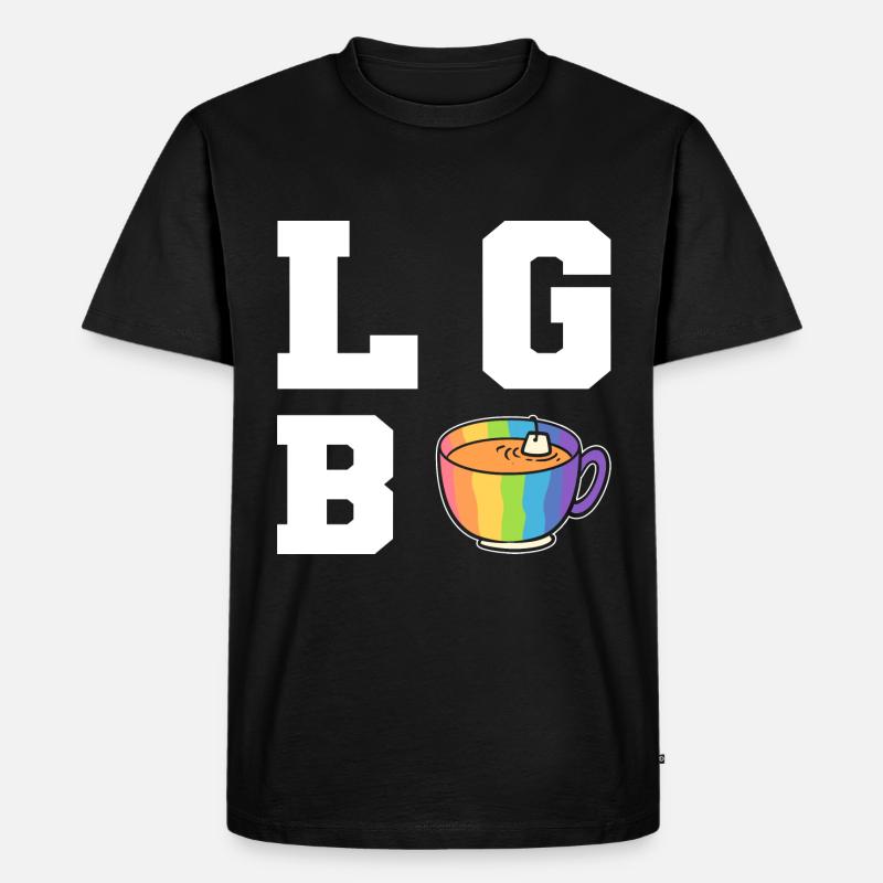 Lgb-Tea Schwul oder lesbisch - Männer Premium Bio T-Shirt - Schwarz