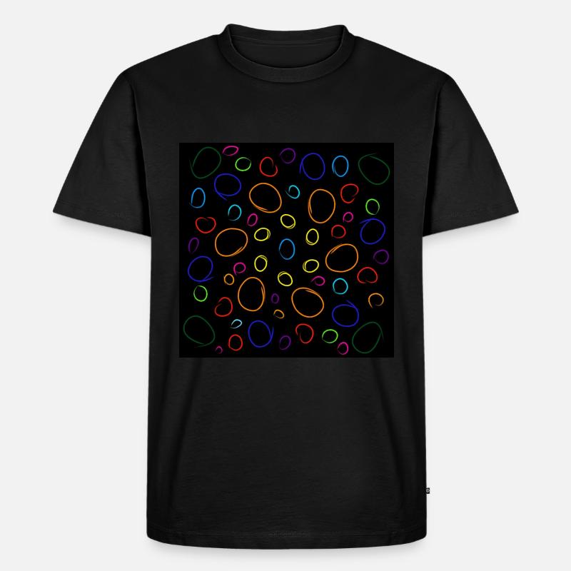 Regenbogen-Blasen - Männer Premium Bio T-Shirt - Schwarz