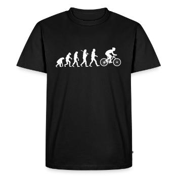 Evolution Fahrrad Sport Darwin Humor Geschenk - Männer Premium Bio T-Shirt - Schwarz - Vorne - Nico (187cm)