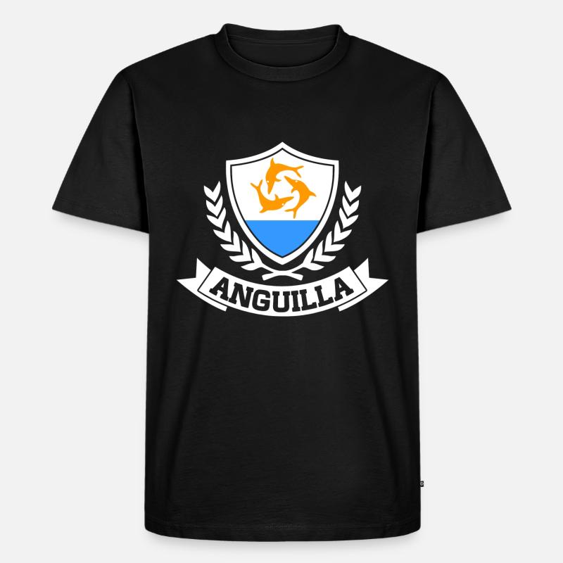 Anguilla - Männer Premium Bio T-Shirt - Schwarz