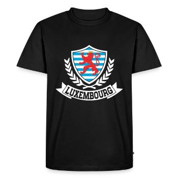 Luxembourg - T-shirt Premium bio Homme - noir - Devant - Nico (187cm)
