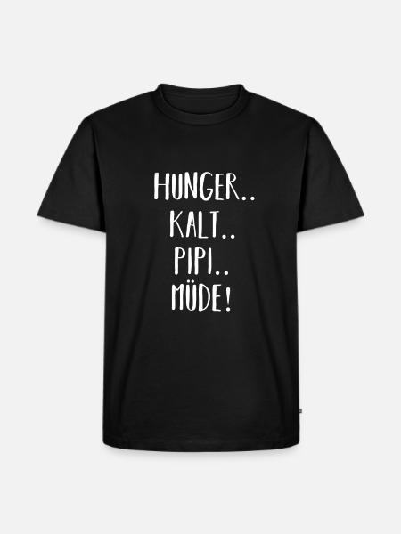 Hunger Tired Cold - Men's Premium Organic T-Shirt - black