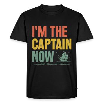 Pédalo I’m The Captain Now - T-shirt Premium bio Homme - noir - Devant - Nico (187cm)