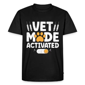 Mode vétérinaire activé Vertérinaire Amoureux des animaux - T-shirt Premium bio Homme - noir - Devant - Nico (187cm)