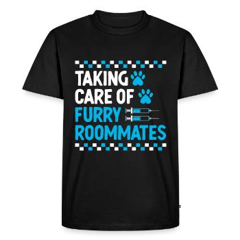 Taking Care Of Furry Roommates Verterinarian - Men's Premium Organic T-Shirt - black - Front - Nico (187cm)