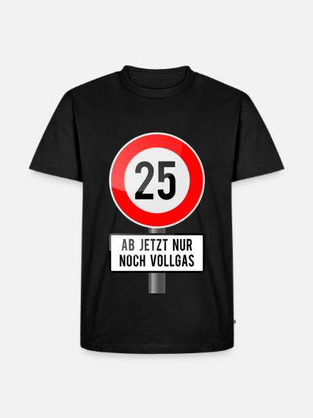 25vollgas - Männer Premium Bio T-Shirt - Schwarz