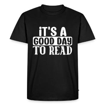It's a good day to read - Men's Premium Organic T-Shirt - black - Front - Nico (187cm)