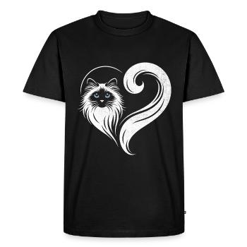 Ragdoll Heart Cat Lover Ragdolls Cats - Men's Premium Organic T-Shirt - black - Front - Nico (187cm)