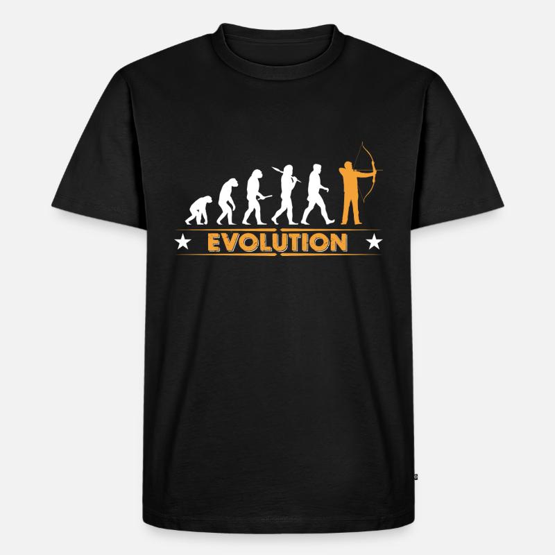 Archery evolution - orange/white - Men's Premium Organic T-Shirt - black