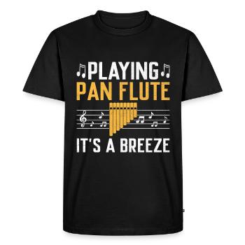 Pan Flute Player Pan Flutist Marching Band Music I - Men's Premium Organic T-Shirt - black - Front - Nico (187cm)