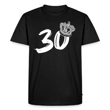 30 ans - T-shirt Premium bio Homme - noir - Devant - Nico (187cm)