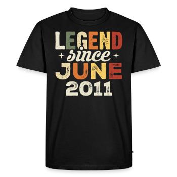 Juin 2011 Cadeau d’anniversaire Juin 2011 Juin 2011 - T-shirt Premium bio Homme - noir - Devant - Nico (187cm)