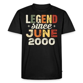 June 2000 Birthday Gift June 2000 June 2000 - Men's Premium Organic T-Shirt - black - Front - Nico (187cm)