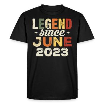 Juin 2023 Cadeau d’anniversaire Juin 2023 Juin 2023 - T-shirt Premium bio Homme - noir - Devant - Nico (187cm)
