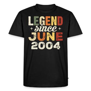 Juin 2004 Cadeau d’anniversaire Juin 2004 Juin 2004 - T-shirt Premium bio Homme - noir - Devant - Nico (187cm)