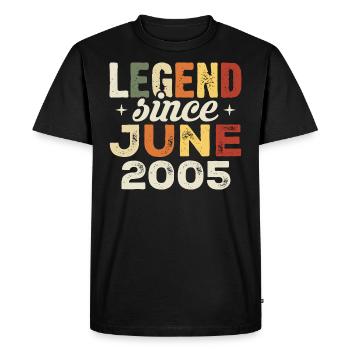 June 2005 Birthday Gift June 2005 June 2005 - Men's Premium Organic T-Shirt - black - Front - Nico (187cm)