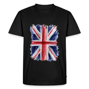 Drapeau britannique - T-shirt Premium bio Homme - noir - Devant - Nico (187cm)