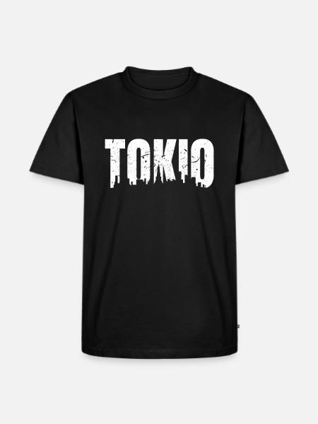 Tokio - Männer Premium Bio T-Shirt - Schwarz