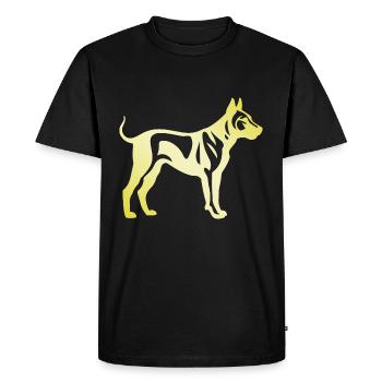 Silhouette de chien Bull Terrier - T-shirt Premium bio Homme - noir - Devant - Nico (187cm)