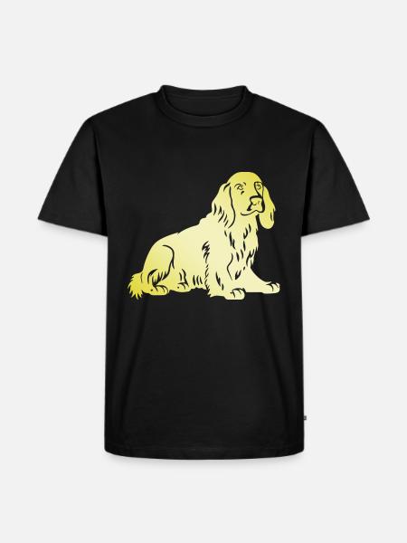 Cocker Spaniel Dog Silhouette - Men's Premium Organic T-Shirt - black