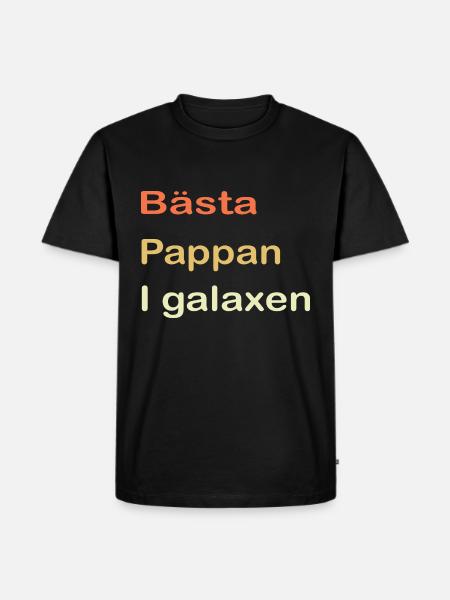 Best Dad in the Galaxy - Men's Premium Organic T-Shirt - black