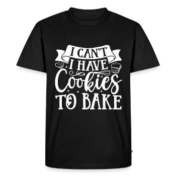 Je ne peux pas avoir de biscuits pour cuire Baker Baking Pastry - T-shirt Premium bio Homme - noir - Devant - Nico (187cm)