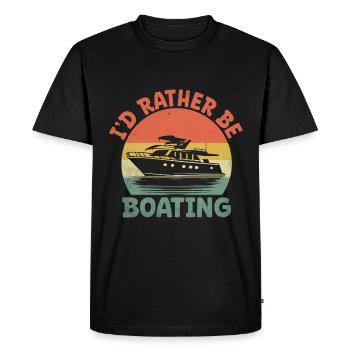 Je préfère faire du pédalo - T-shirt Premium bio Homme - noir - Devant - Nico (187cm)